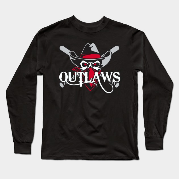 Outlaws Baseball Long Sleeve T-Shirt by DavesTees